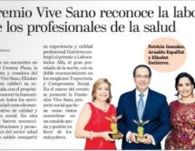 Leer noticia sobre:  11 de Abril 2018 
 Periódico El Día. Premio Vive Sano  