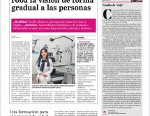 Leer noticia sobre:  18 de Marzo 2022 
 Glaucoma, enfermedad roba la visión de forma gradual a las persona. Periódico El Día.  