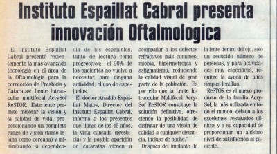Instituto Espaillat Cabral presenta innovaci&oacute;n Oftalmol&oacute;gica