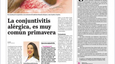 La conjuntivitis al&eacute;rgica es muy com&uacute;n en primavera. Peri&oacute;dico El D&iacute;a