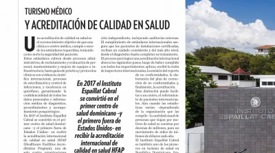 Turismo m&eacute;dico, Acreditaci&oacute;n en Salud. Revista en Sociedad s&aacute;bado 8 de agosto 