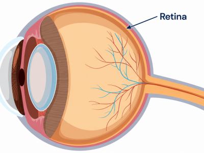 Retina: the part of your eyes that makes it possible for you to see the world.